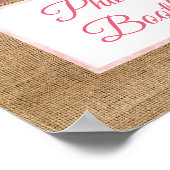 Poster Panneau de mariage photo booth floral rose (Coin)