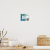 Poster Panneau de Mariage Photobooth Mandala Bleu (Cuisine)
