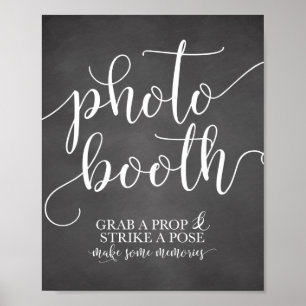 Poster Panneau de mariage Photobooth - Prenez un accessoi