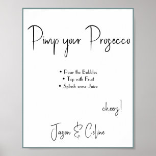 Poster Panneau de mariage Pimp your Prosecco
