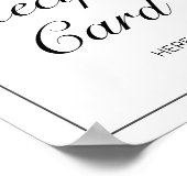 Poster Panneau de mariage pour carte de recette minimalis (Coin)