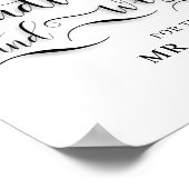 Poster Panneau de mariage pour conseils et vœux (Coin)