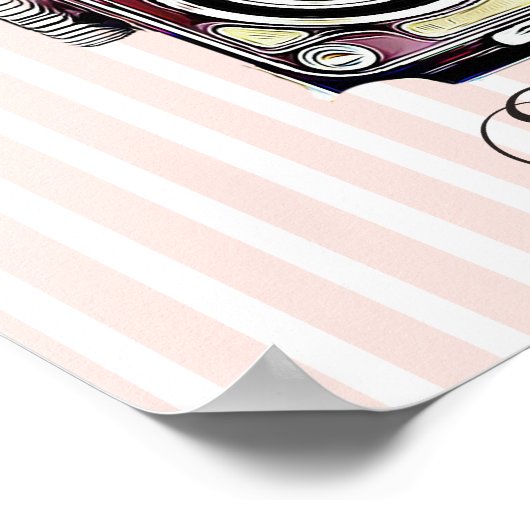 Poster Panneau de mariage pour Photobooth, appareil photo (Coin)