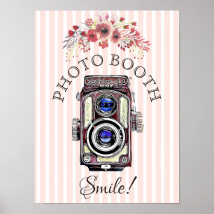 Poster Panneau de mariage pour Photobooth, appareil photo