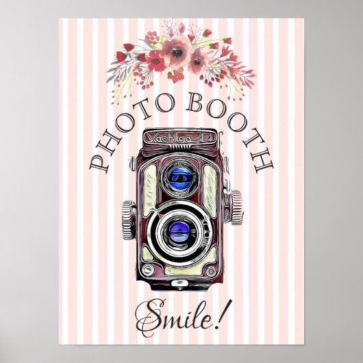 Poster Panneau de mariage pour Photobooth, appareil photo (Devant)