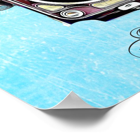 Poster Panneau de mariage pour Photobooth, Appareil photo (Coin)