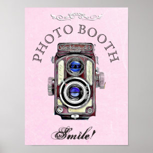 Poster Panneau de mariage pour Photobooth, Appareil Photo