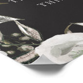 Poster Panneau de mariage pour Photobooth Fleurs Vintage (Coin)