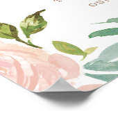 Poster Panneau de mariage pour Photobooth rétro à la rose (Coin)