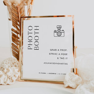 Poster Panneau de mariage pour Photomaton HARLOW