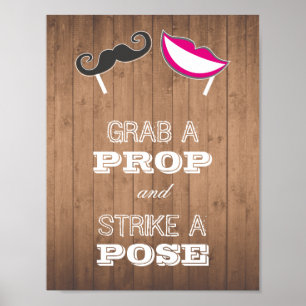 Poster Panneau de mariage - Prenez un accessoire et prene