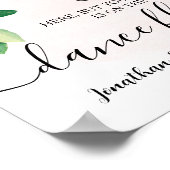 Poster Panneau de mariage Réception Lemons Rose Trouvez V (Coin)