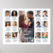 Poster Panneau de mariage 'Rencontrez nos proches' (Devant)