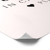 Poster Panneau de mariage rose floral 'À avoir et à tenir (Coin)