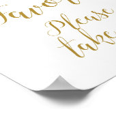 Poster Panneau de Mariage Rose Pâle et Or (Coin)