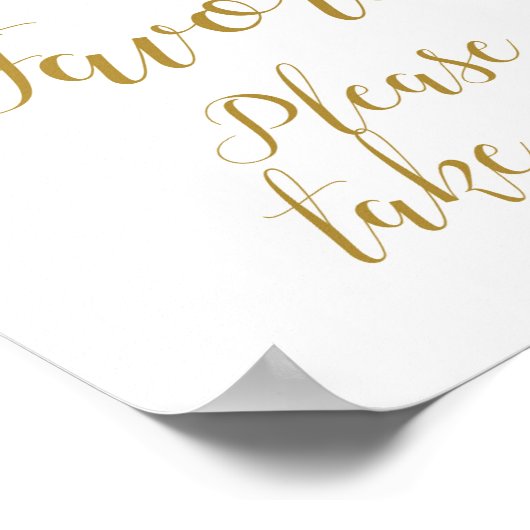 Poster Panneau de Mariage Rose Pâle et Or (Coin)