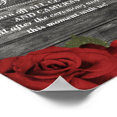 Poster Panneau de mariage sans appareil photo Fleurs de r (Coin)