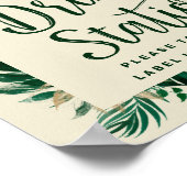 Poster Panneau de mariage Station de boissons chic à verd (Coin)