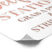 Poster Panneau de mariage Station Selfie Rose Gold (Coin)