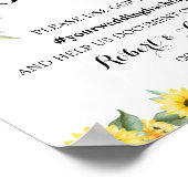 Poster Panneau de mariage sur les médias sociaux Sunflowe (Coin)