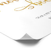 Poster Panneau de mariage tendance Blanc Or "Photobooth" (Coin)