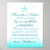 Poster Panneau de mariage thème plage 8x10" (Devant)