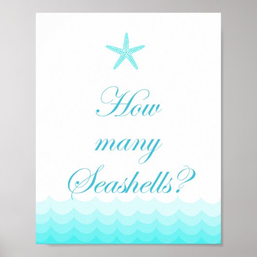 Poster Panneau de mariage thème plage 8x10" (Devant)