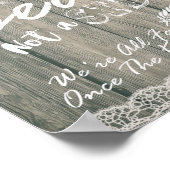 Poster Panneau de mariage Tournesol Bois Choisissez un si (Coin)