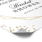 Poster Panneau de Mariage Tropical Floral Flamant Doré (Coin)