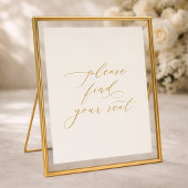 Poster Panneau de mariage 'Trouvez votre siège'