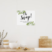Poster panneau de mariage verdure botanique oh snap hasht (Cuisine)