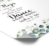 Poster panneau de mariage verdure feuillage (Coin)