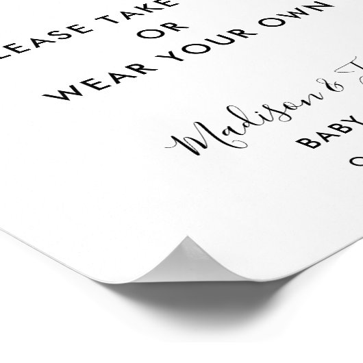 Poster Panneau de masques de mode monochrome de typograph (Coin)