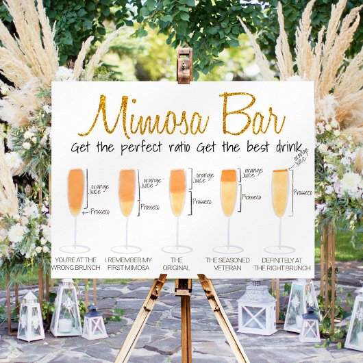 Poster Panneau de mélange de jus de boissons de brunch Mi