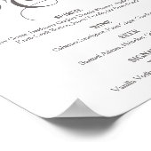 Poster Panneau de menu de bar de mariage tropical boho (M (Coin)