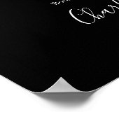 Poster Panneau de menu de bar de script noir et blanc Sig (Coin)