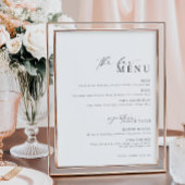 Poster Panneau de menu de bar minimaliste moderne Ellesme