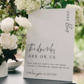 Poster Panneau de menu de bar ouvert Estelle moderne mini