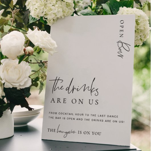 Poster Panneau de menu de bar ouvert Estelle moderne mini