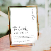 Poster Panneau de menu de bar ouvert minimal moderne Este