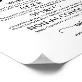 Poster Panneau de menu de bar ouvert pour mariage, callig (Coin)