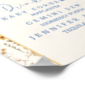 Poster Panneau de menu de bar pour Baby Shower Renard de  (Coin)