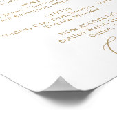 Poster Panneau de menu de boissons de mariage à calligrap (Coin)