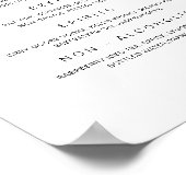 Poster Panneau de menu de boissons de mariage G400 (Coin)