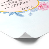 Poster Panneau de menu de dessert de mariage à l'aquarell (Coin)