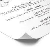 Poster Panneau de menu de dessert de mariage tropical en  (Coin)