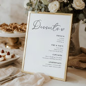 Poster Panneau de menu de desserts de mariage Modern Hear