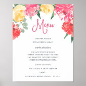 Poster Panneau de menu de jardin de Rosé (Devant)