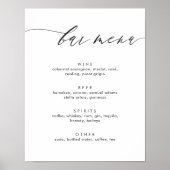 Poster Panneau de menu de la barre de calligraphie modern (Devant)