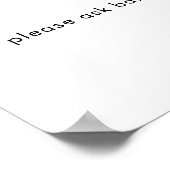 Poster Panneau de menu de la barre de calligraphie simple (Coin)